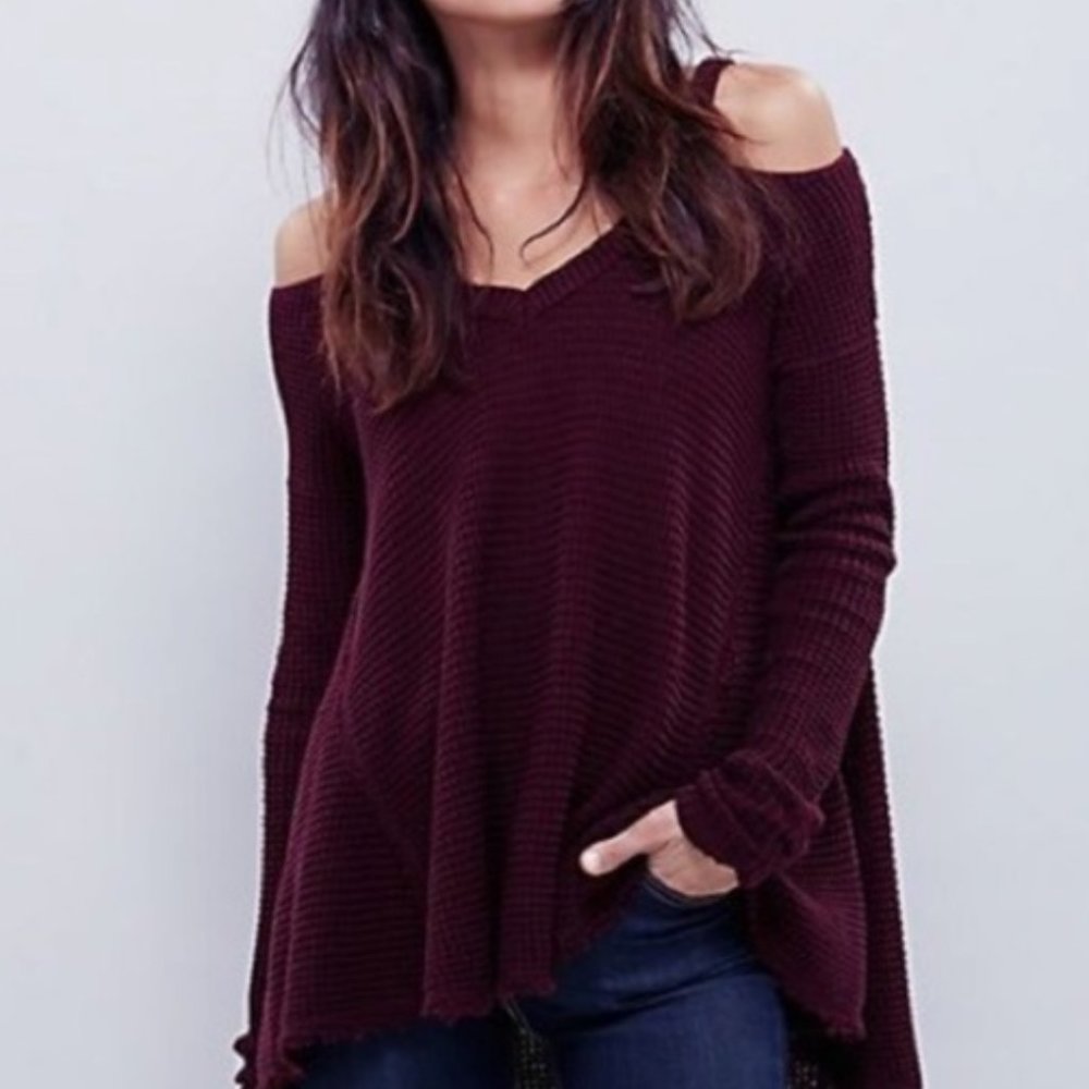 Free People Moonshine Cold Shoulder Sweater (XS)